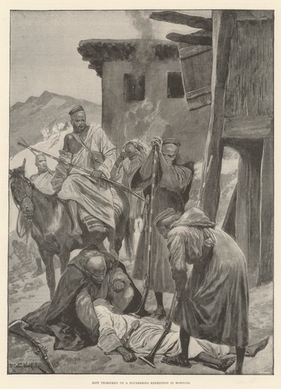 Tribus Riff en una Expedición de Saqueo en Marruecos de Richard Caton Woodville junior